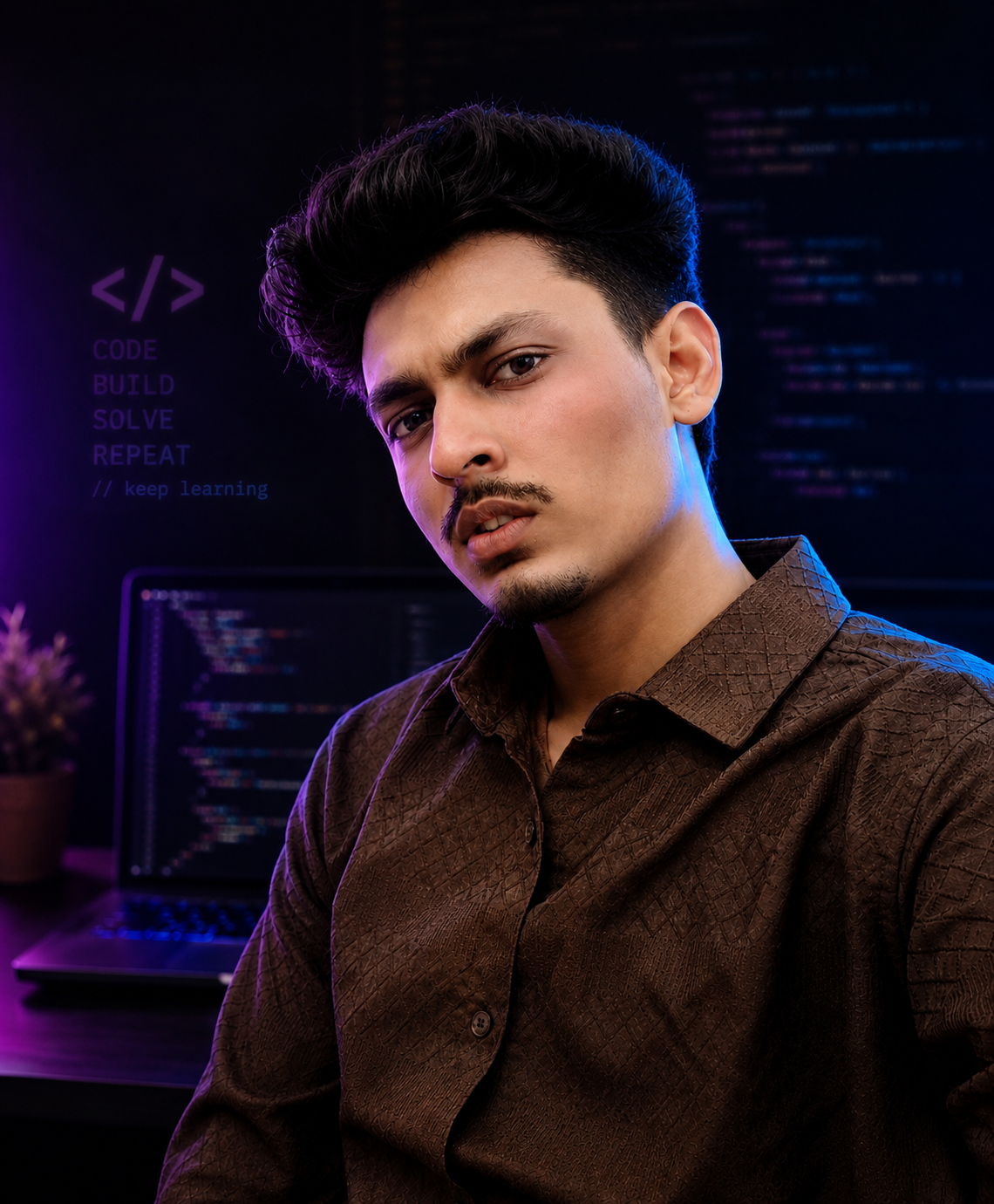 Portrait of Samir Shaw, computer science student and developer